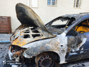  فجر اليوم - أضرار جسيمة باحتراق مركبة في مدينة يافا 